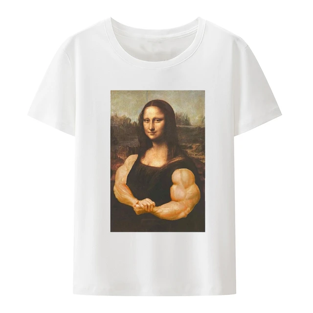 forvirring klamre sig Tilintetgøre Humour Graphic Mona Lisa Bodybuilding T Shirt Muscles Gym Parody Funny  Hilarious Painting Casual Pride Tee Men Fashion Tops - Tailor-made T-shirts  - AliExpress