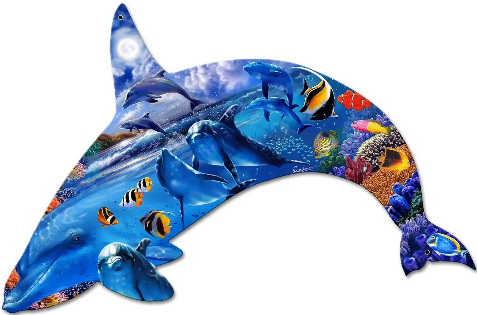 Whale 3d Jigsaw Wooden Animal Puzzles Toys Underwater World Fish Unique Puzzle Gift Interactive Games Educational Toy 5