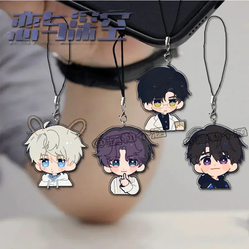 Anime Game Love And Deepspace Kawaii Cosplay Cordino Per Telefono Zayne Ralayo Xavier Mini Rope Lariat Acrilico Ciondolo Decor Sacchetto Regalo