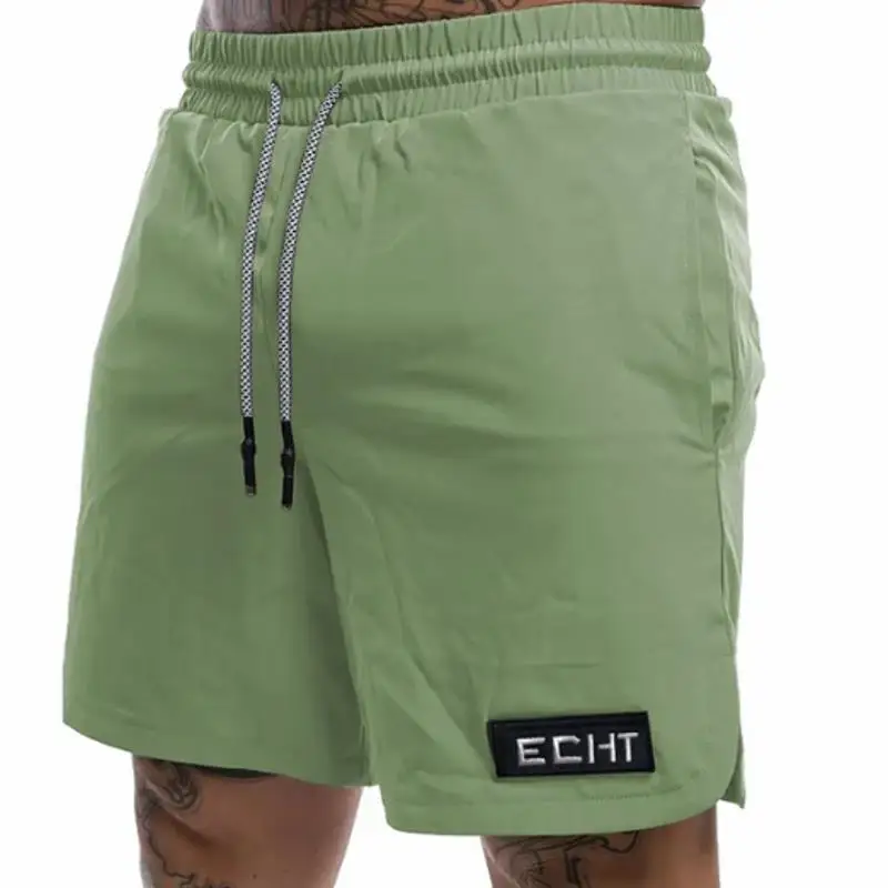 Men's and women's nylon fabric shorts, five point loose sportswear, quick drying, solid lace, same style, summer 3