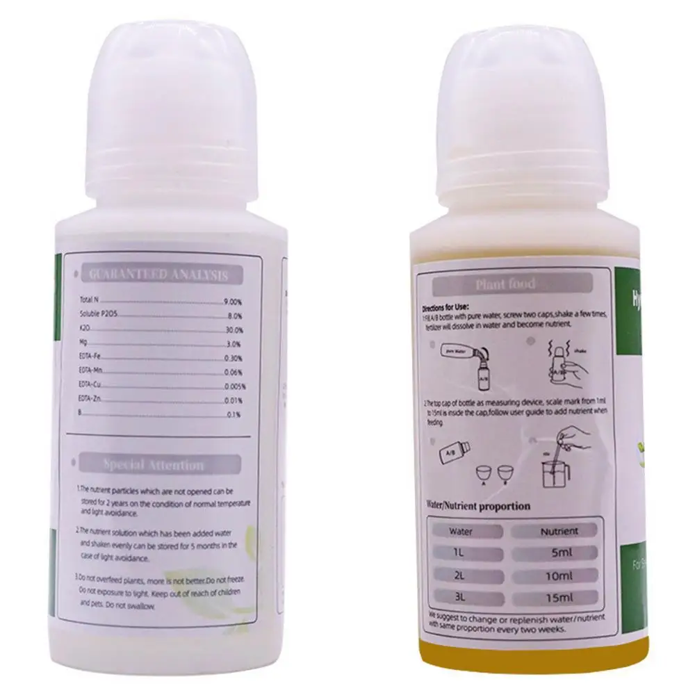 Description Picture 6 of item2Pcs/Box General Hydroponics Nutrient A And B For Plants Flowers Vegetable Fruit Hydroponic Soilless Culture Plant Food Solution