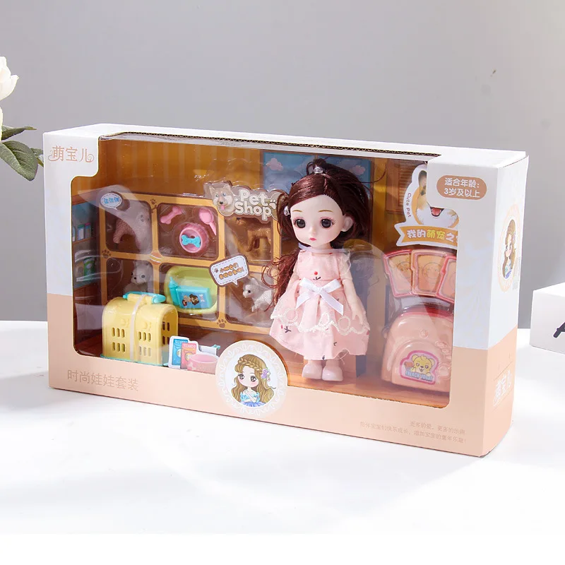 

Kawaii Christmas Gift Box Playing House Toys Children Girls Set Princess Doll Gift Box Girl TOYS Free Shipping Items