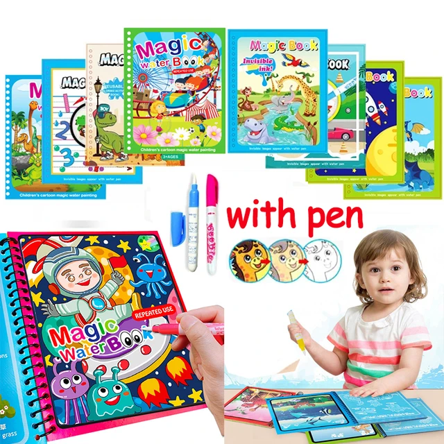 COOLPLAY Magic Water Drawing Book Coloring Book Doodle & Magic Pen