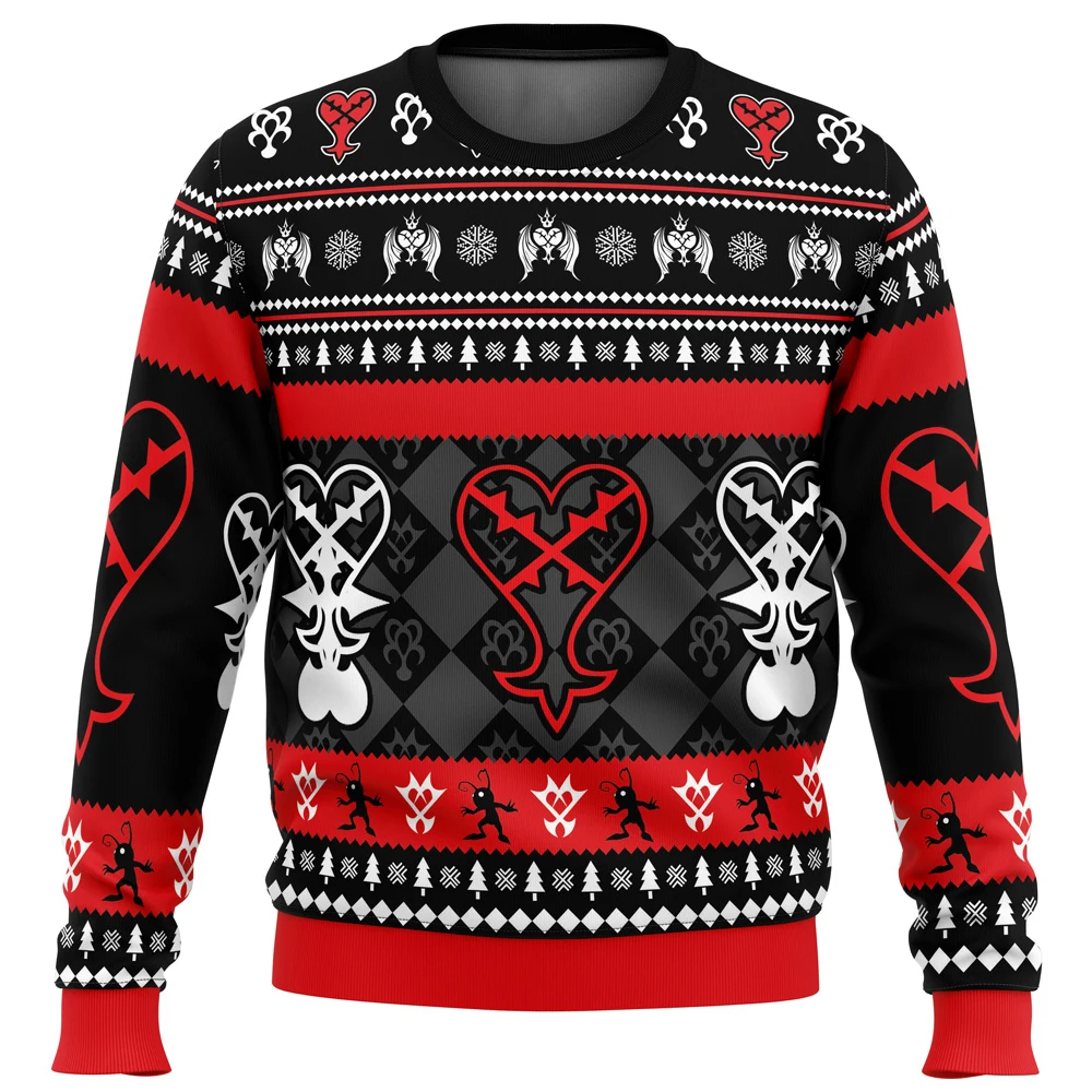 

Keyblade Sora Kingdom Hearts Ugly Christmas Sweater Gift Santa Claus Pullover Men's 3D Sweatshirt and Top Autumn/Winter Top