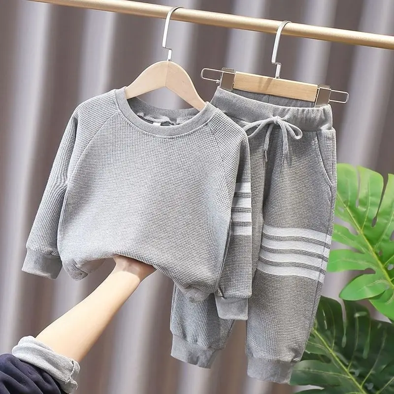 

Toddler Boys Hooded Sweatshirt Clothing Set Fashion Baby Boy Casual Set Spring Autumn Boys Girls Clothes Casual Tracksuits