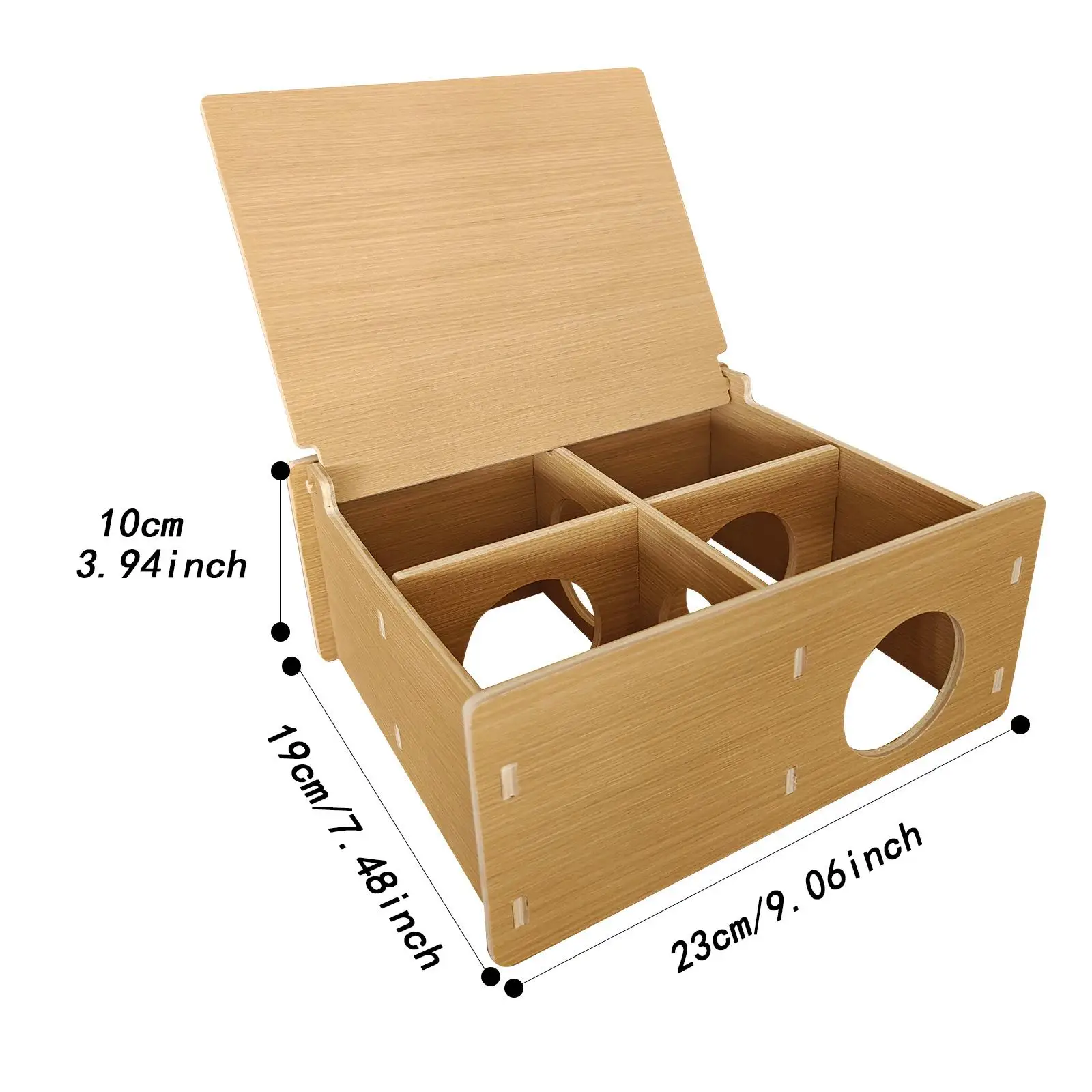Hamster Tunnel Hideout Easy Maintenance Spacious Pet Toy Flip Cover Tunnel Toy Platform Dwarf Gerbil Small Animals