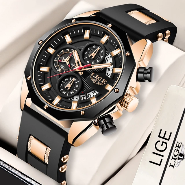 Lige Watch Quartz Wristwatches  Lige Brand Luxury Chronograph - 2023 New  Watches Men - Aliexpress