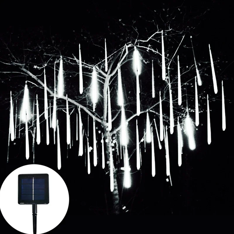 

Фонари для душа с солнечной батареей, водонепроницаемые яркие светильники в виде капли дождя, для рождественских праздников, уличных фонарей, украшение для внутреннего дворика