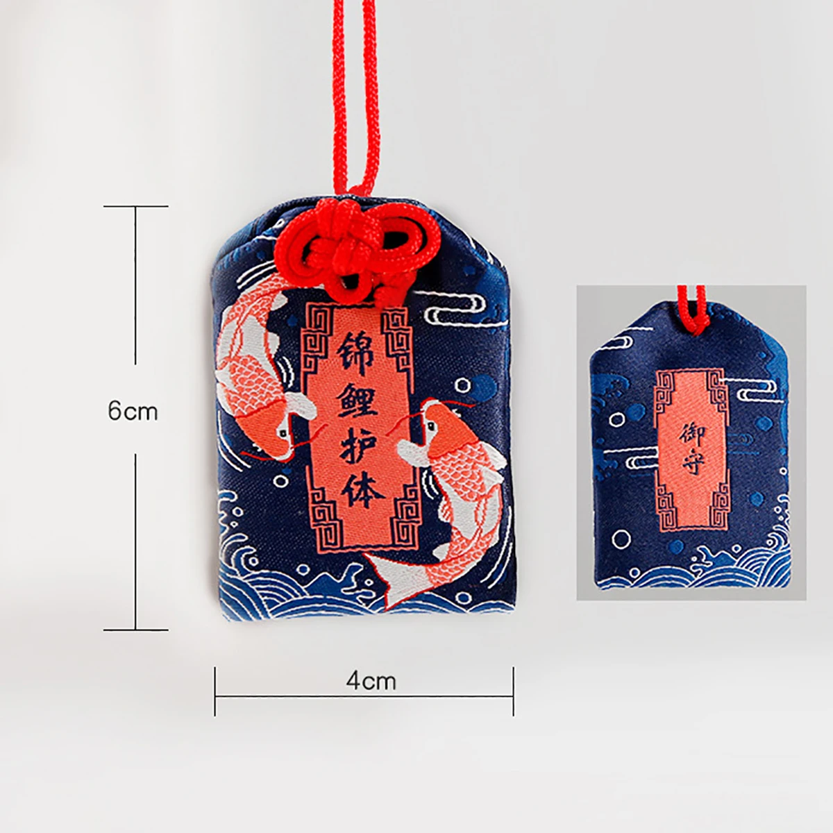 Omamori Pray Fortune Beauty Health Safe Transparent Wealth Bag Guard Talisman Pendant Keychain Couple Gift