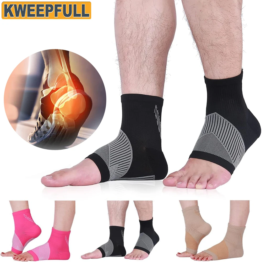 1Pair Ankle Brace Compression Sleeve for Women Men Foot Brace for Neuropathy Pain Achilles Tendonitis & Plantar Fasciitis Relief ankle support ankle support brace