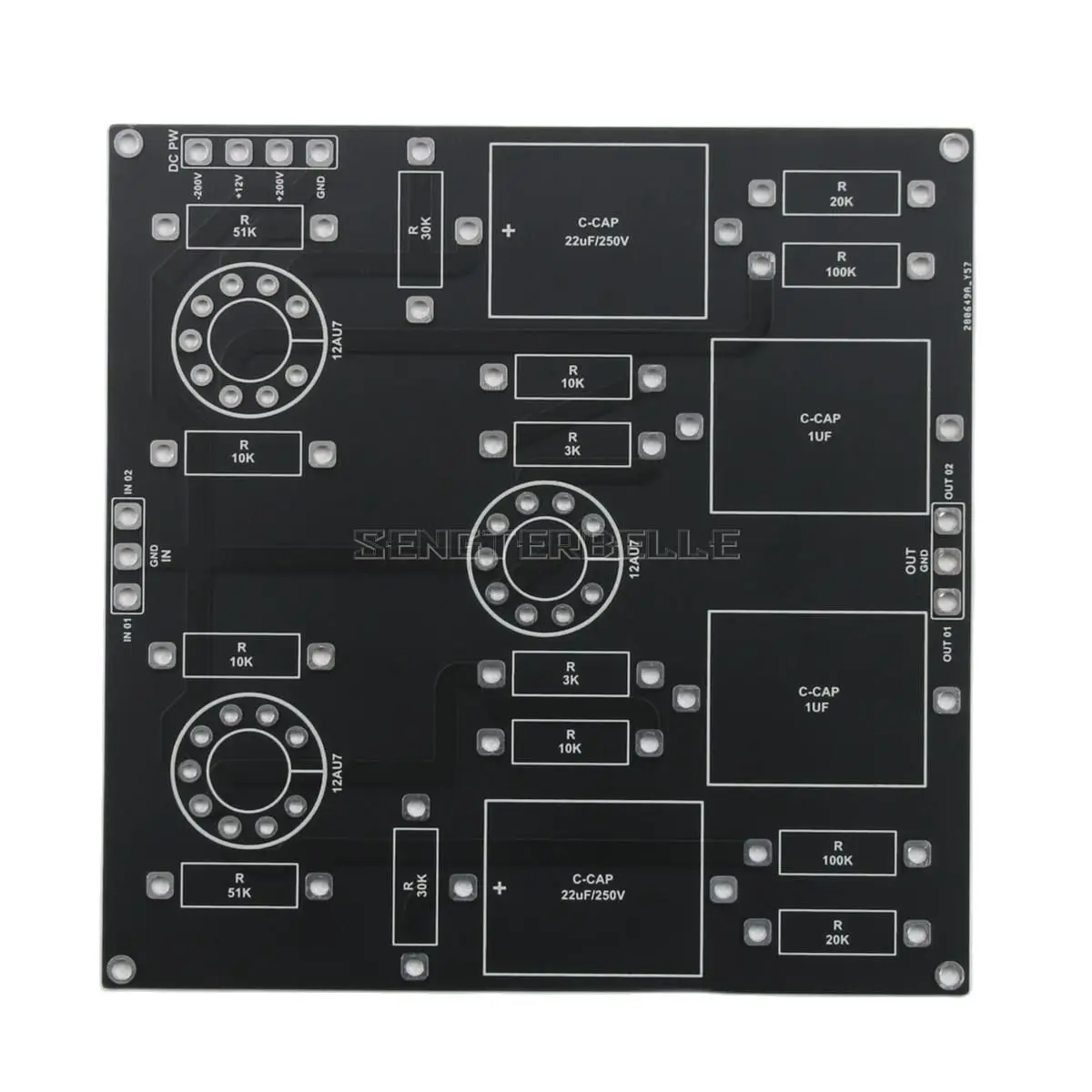 Наземная сетка 12AU7 трубчатый предусилитель платы PCB DIY HiFi домашний аудио