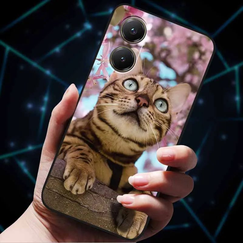 Painted Cats Soft TPU Silicone Protector Cover - Bumper Case with Artistic Design