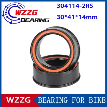 WZZG 2pcs Mountain Bike Hubs Bearings 304114-2RS Front Bowl Bicycle Bearings 304114-2RS 30*41*14mm