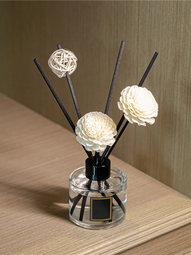 3pcs Daisy Flower Rattan Reeds Fragrance Diffuser Non-fire Replacement Refill Sticks Home Room Aromatic Incense