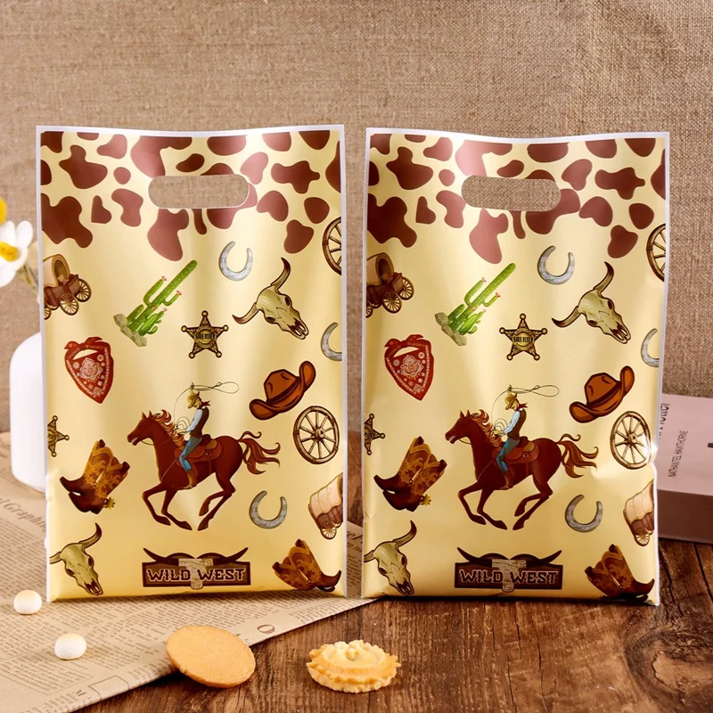 10/20/50 Stück Cowboy-Geschenktüten, Wild-West-Geschenktüten, Leckerli-Snack-Süßigkeiten-Tüten, Western-Thema, Cowboy-Party-Geschenktüten