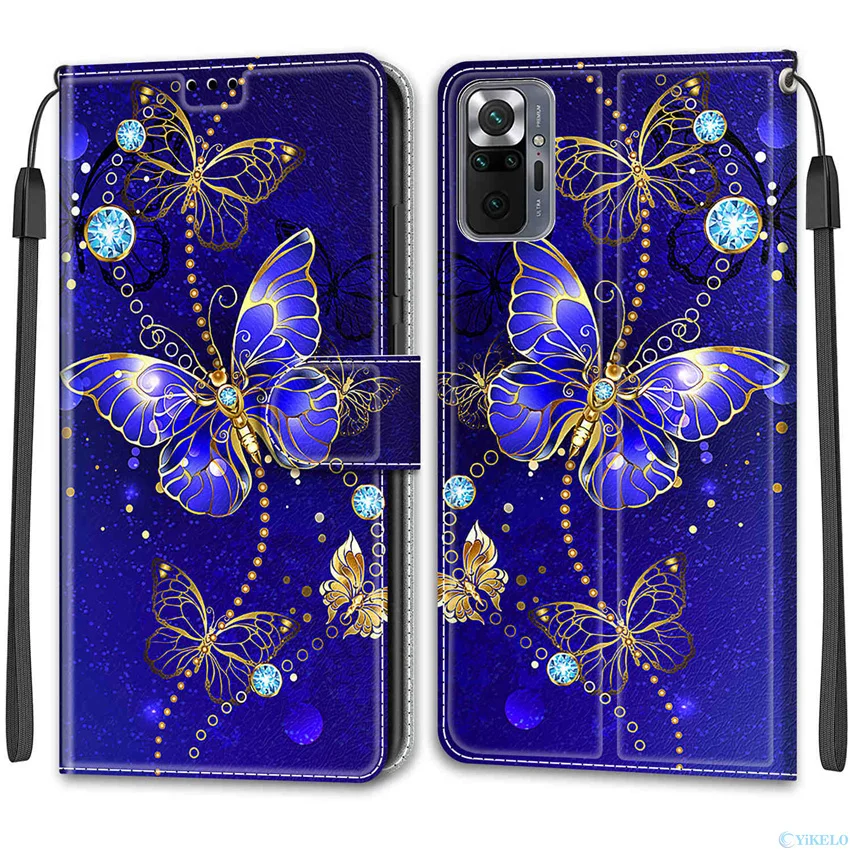 Elegant Butterfly Flip Leather Wallet Phone Case Book Cover