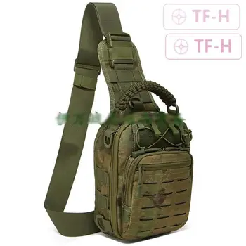 Borsa a Tracolla Tattica Mimetica EMR FG con Taglio Laser Molle, Zaino per Caccia, Campeggio, Pesca, Borsa EDC