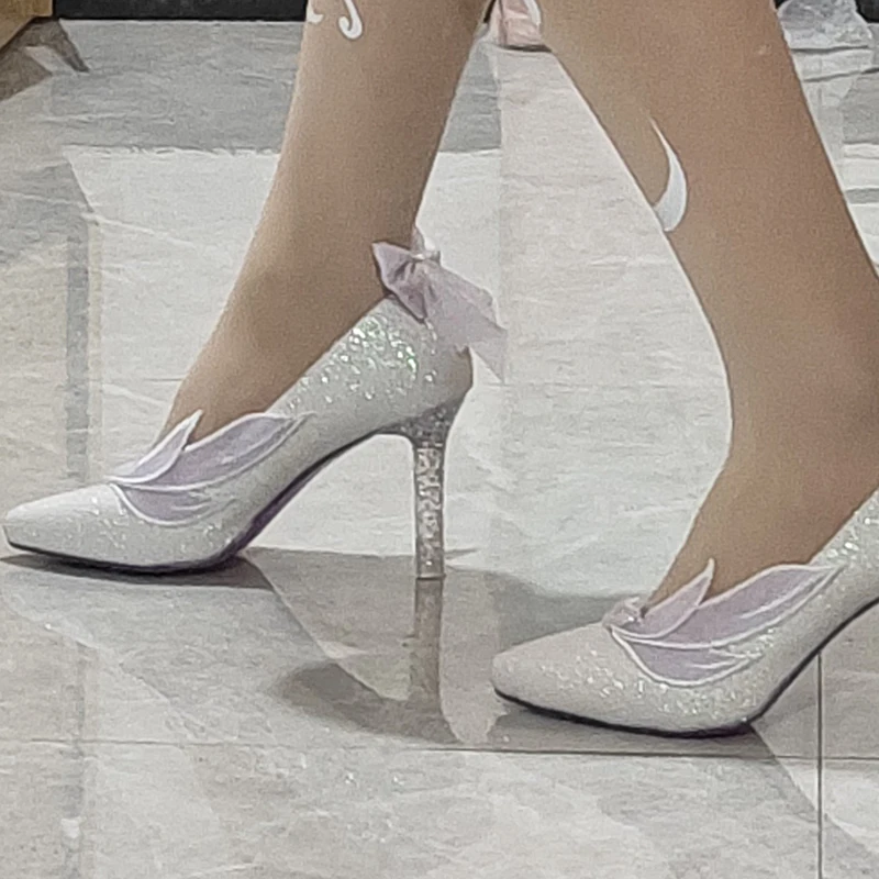 Honkai: Star Rail: Cyrene | High Heel Cosplay Shoes 28 Crystal High Heel Cosplay Shoes for Masquerade and Carnival Events