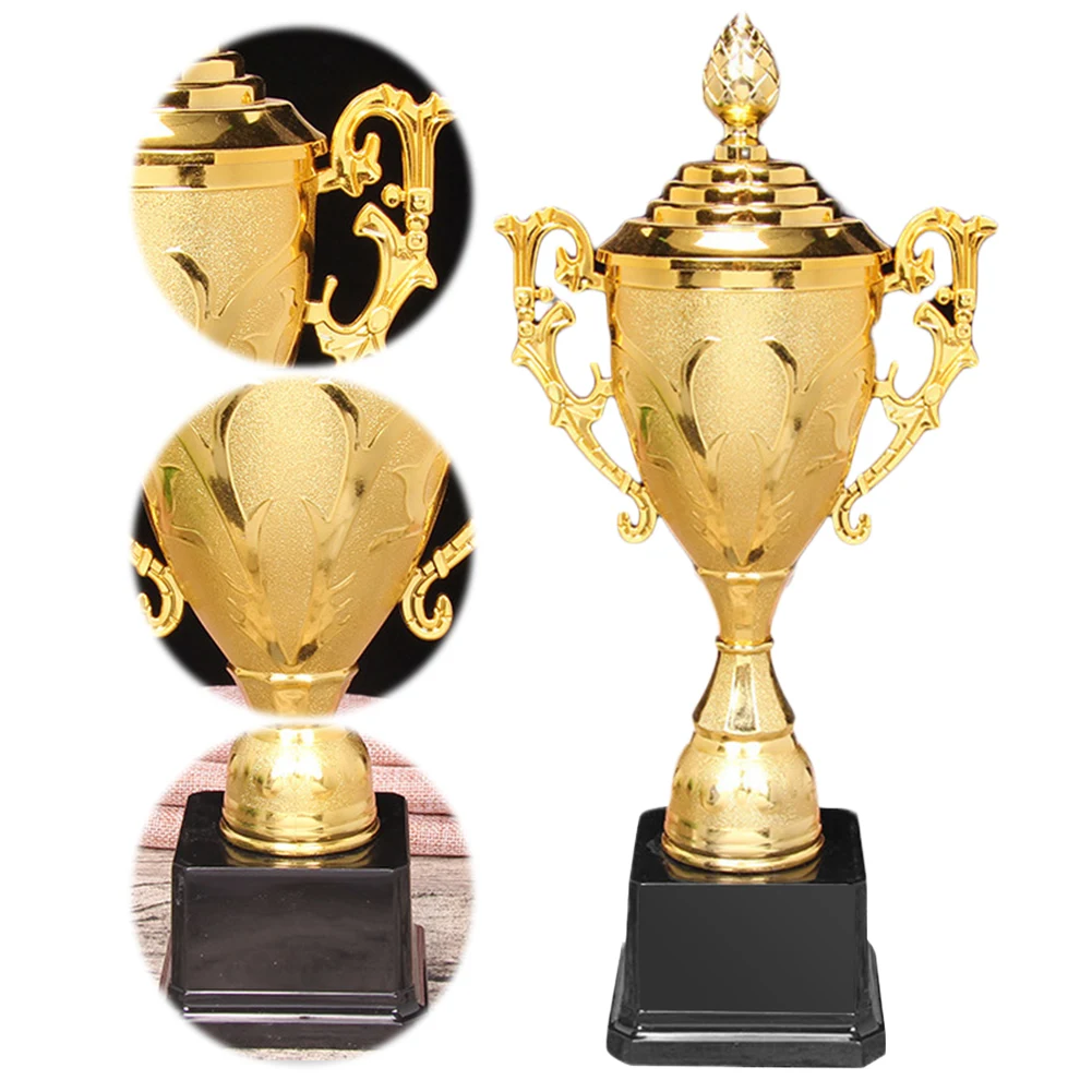 Plastic Trophy Toys Gold Plastic Trophy Basketball Football 8.5 Inch Game Match Winners Award for Championships Tournaments