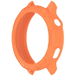 Premium TPU Silicone Protective Case Cover for Smartwatch - Bumper Shell Design (Orange)