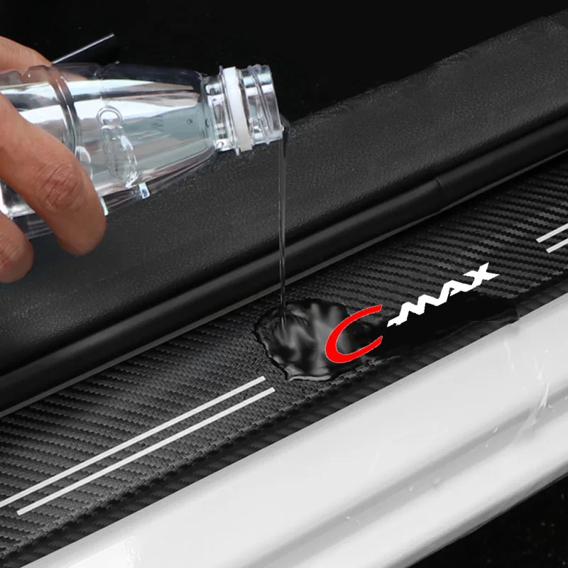 

Car Door Sill Protector Carbon Fiber Threshold Decals Rear Bumper Stickers for B-MAX C-MAX S-MAX Car Accessories