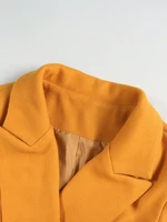 Plus Size Autumn And Winter New Leisure Pure Colour Double-Breasted Jacket Ladies Temperament Elegant Daily - Image 6