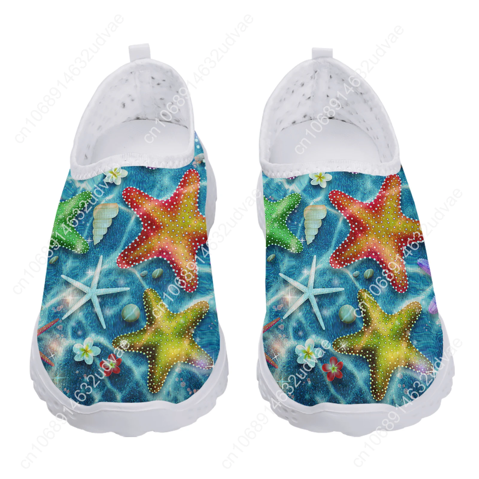 Fashion Undersea Starfish Print Lightweight Leisure Shoes New Women's Slip On Shoes Comfort Casual Sneakers Zapatos