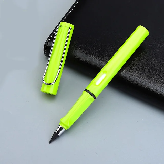 New Technology Unlimited Writing Pencil No Ink Novelty Eternal Pen Art Sketch Painting Tools Kid Gift School Supplies Stationery green