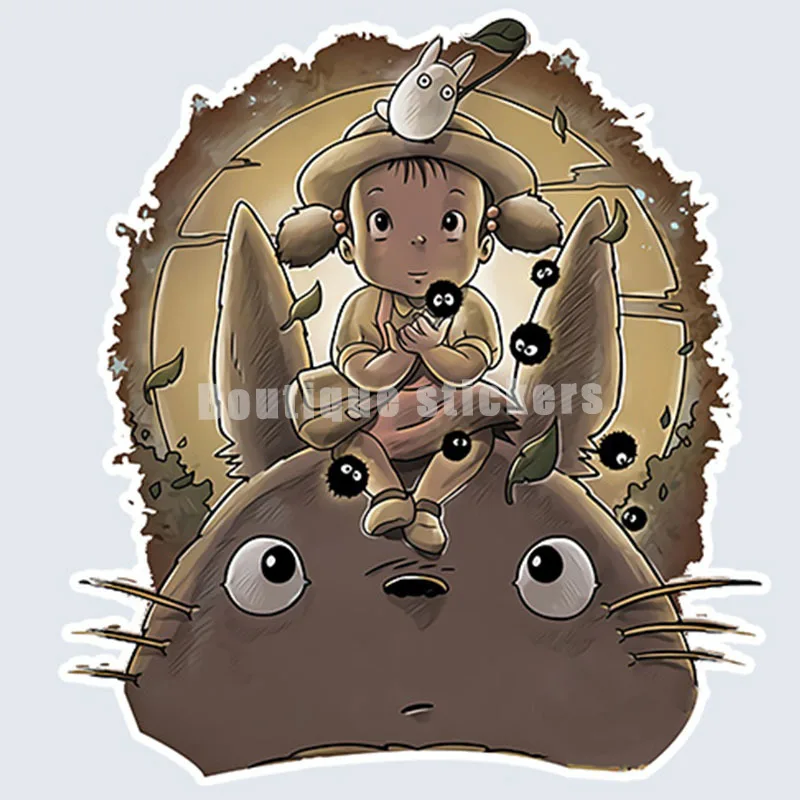 

Автомобильная наклейка с царапинами, чехол Хаяо Миядзаки, мультяшная аниме Автомобильная наклейка, задняя Автомобильная наклейка, заправк...