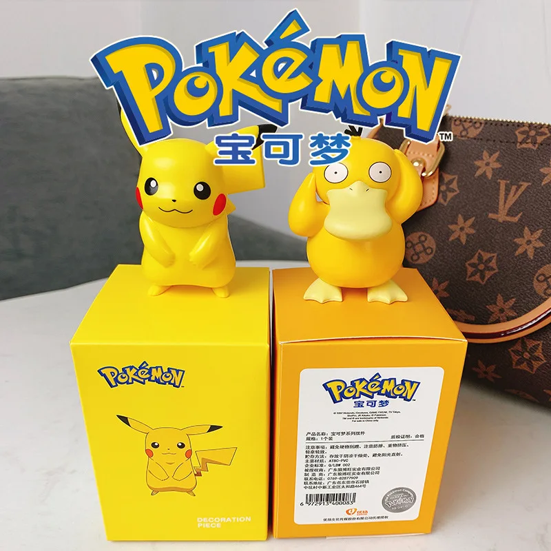 

Pokemon Pikachu Charmander Psyduck Squirtle Jigglypuff Bulbasaur Bulbasaur Anime Figures Toys Model Kawaii 6 Type for Kids Gifts