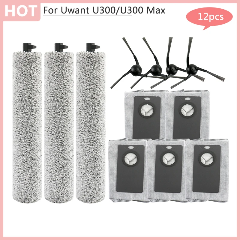 For Uwant U300 U300 Max Sweeping Floor Machine Roller Cloth Dust Bag Side Brush Interior Replacement Spare Parts Vacuum Cleaner