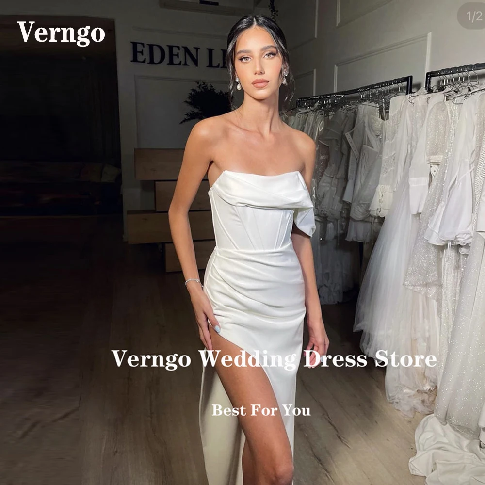 

Платье женское атласное Плиссированное до пола, без бретелек, с разрезом сбоку