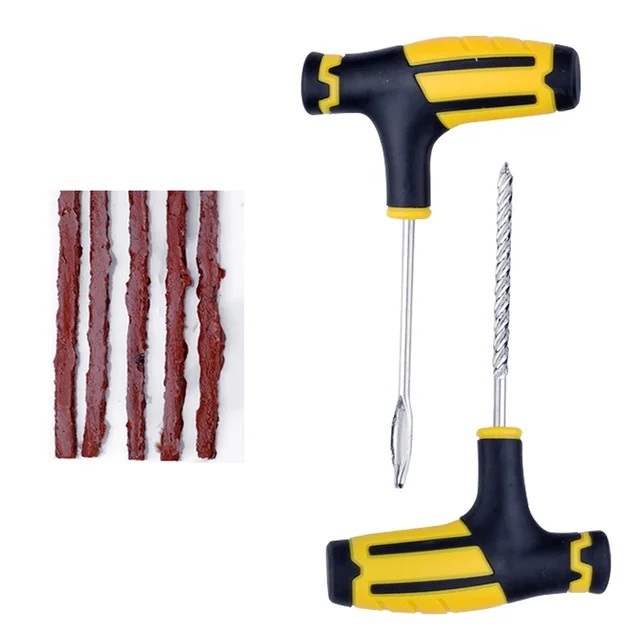 자동차 타이어 수리 도구로 펑크를 간단히 해결할 수 있습니다.