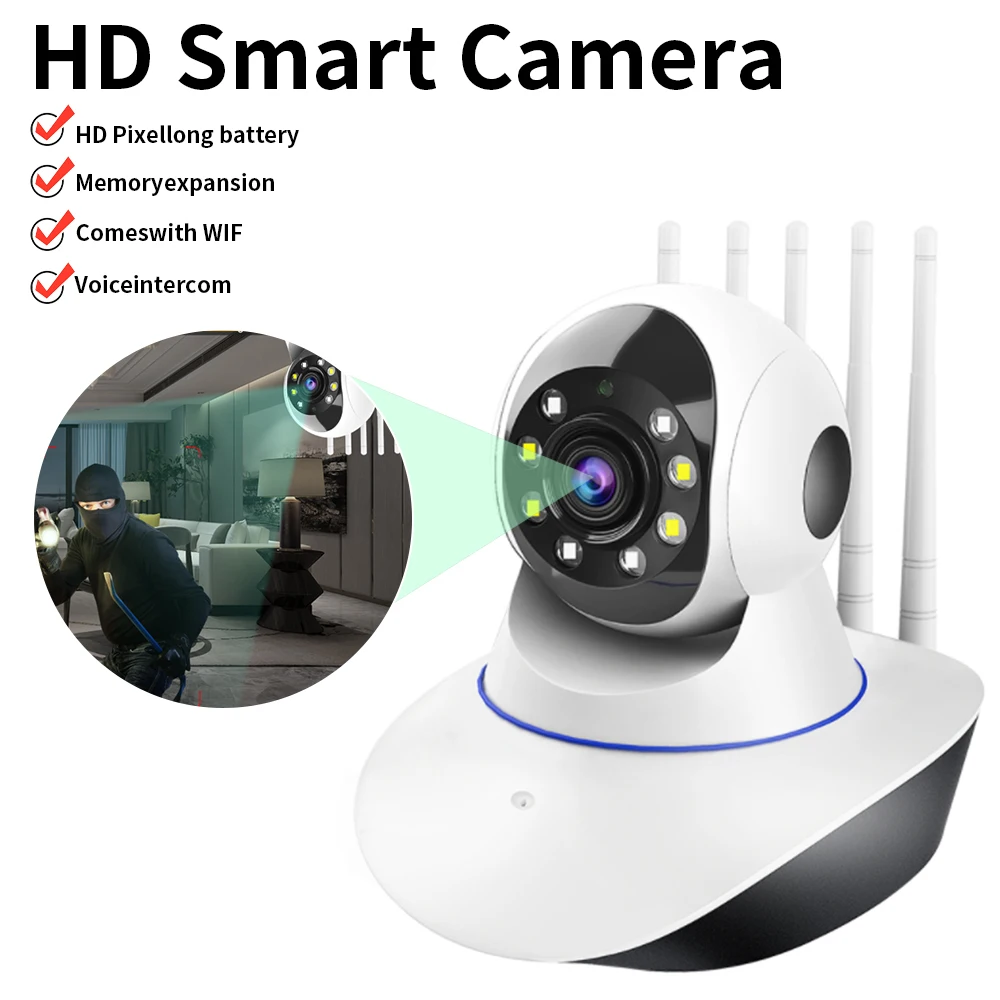 

HD 3MP Wireless IP Camera Home Security Protector Surveillance Camera Smart Baby Monitor Tilt Two Way Night Vision Surveillance