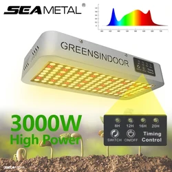 SEAMETAL High-Power LED Full Spectrum Grow Light with Adjustable Timer - UK