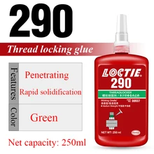 

250ml 50ml Loctite 290 Permeable Thread Locking Glue Metal Screw Anaerobic Glue Threadlocker Sealing Adhesive