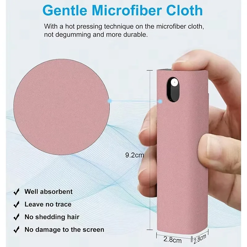 Universal Multi-Function Screen Cleaner Kit with 2-in-1 Microfiber Cloth & Spray Dust Remover