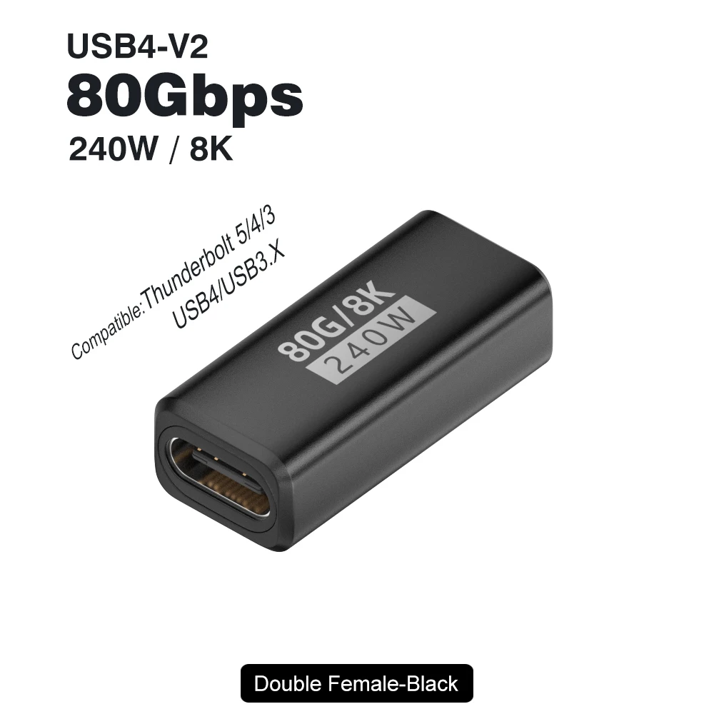 Enhanced Angled USB-C Adapter - 240W Elbow Connector, Ultra-Fast Data Transfer