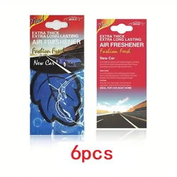 Vanilla Scented Leaf-Shaped Hanging Car Air Freshener (6pcs blue)