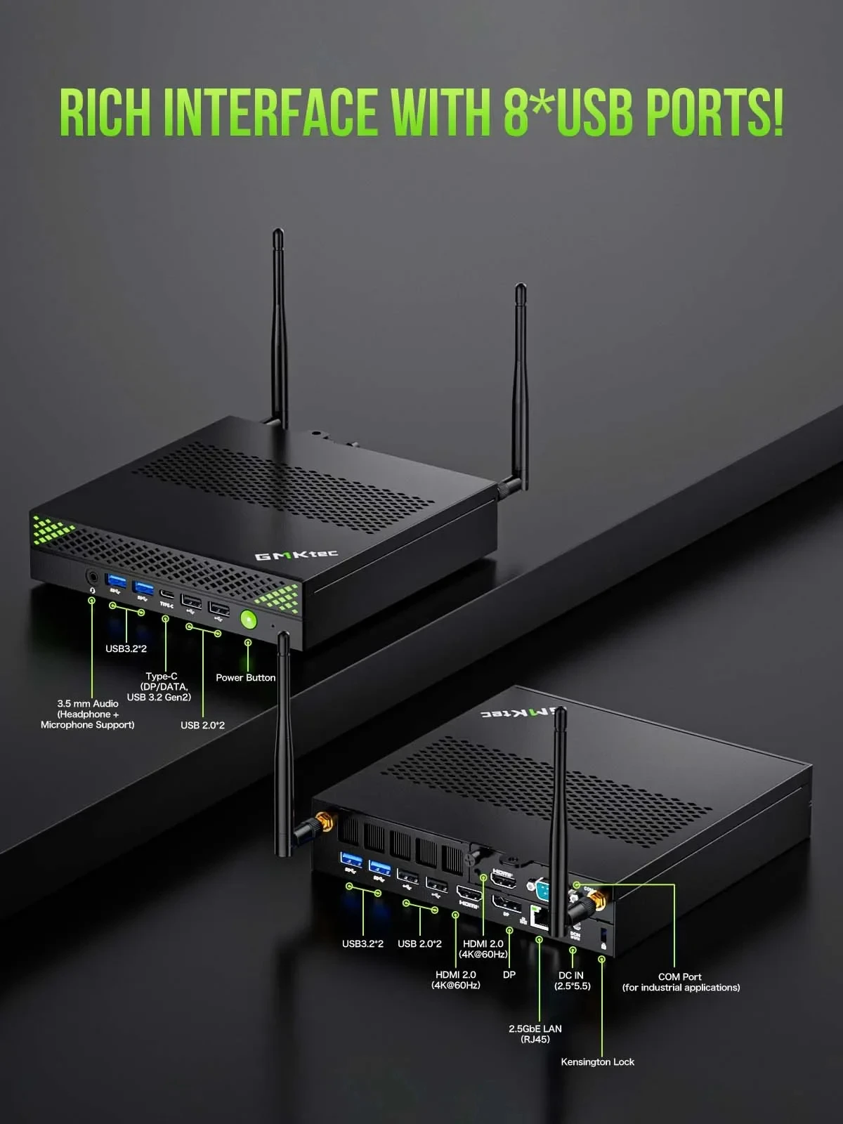 GMKtec K10 NucBox ミニPC Intel i9-13900HK DDR5 WiFi 6 BT5.2