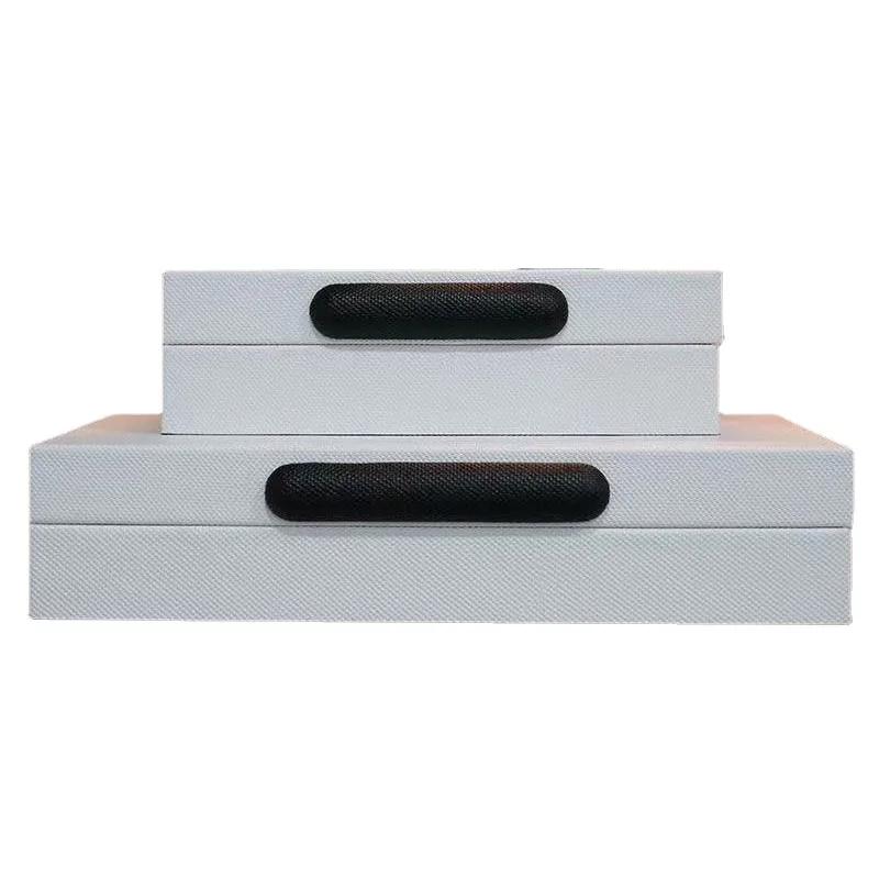 Jewelry Organizer Storage Box Wood Retro Surface Leather Necklace Jewelry Box Large Earring Storage Gifts Packaging Supplies