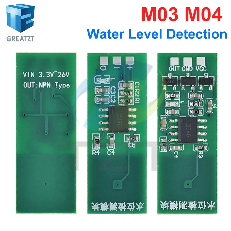 GREATZT M03 M04 Wasserstand-Erkennungsmodul Sensor Grüner Berührungsloser Füllstandsschalter