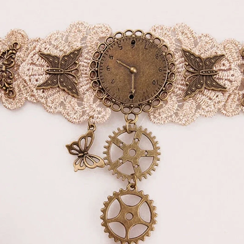 Hand Ornament Armband Ringe Schmuck Mittelalterliche Fingerringe Handgelenkschutz für Frauen Steampunk Cosplay Zubehör R7RF – Detail 7