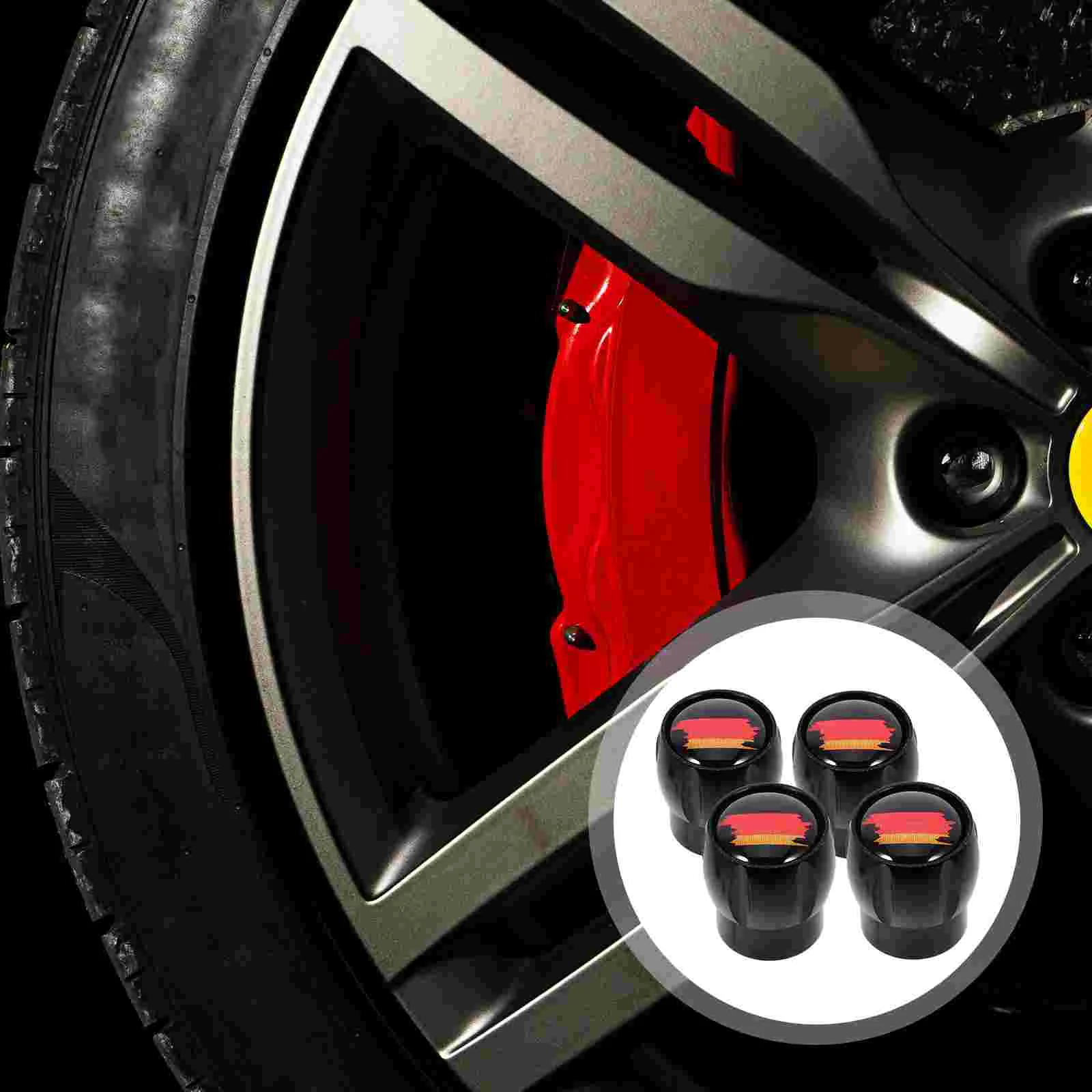 

4 Pcs Tire Valve Cap Truck Caps Stem Auto Cute Cover Gasket Motorcycle Car Tyre