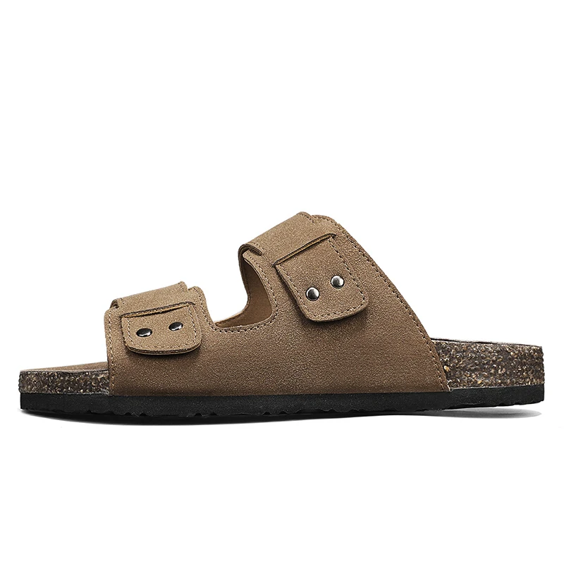 Retro Cork Clogs For Men Breathable Summer Casual Sandals_voghion.com