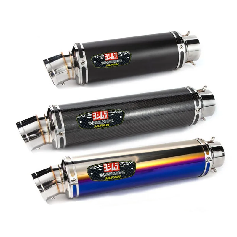 60mm Motorcycle Exhaust Yoshimura Escape Pipe Modify Carbon Fiber