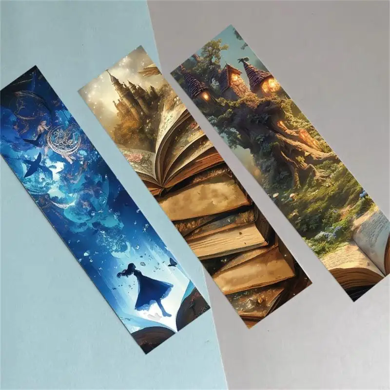 H3CA 30 Sheets/Set Fantasy Reading Bookmarks Creative Page Marker Reading Supplies