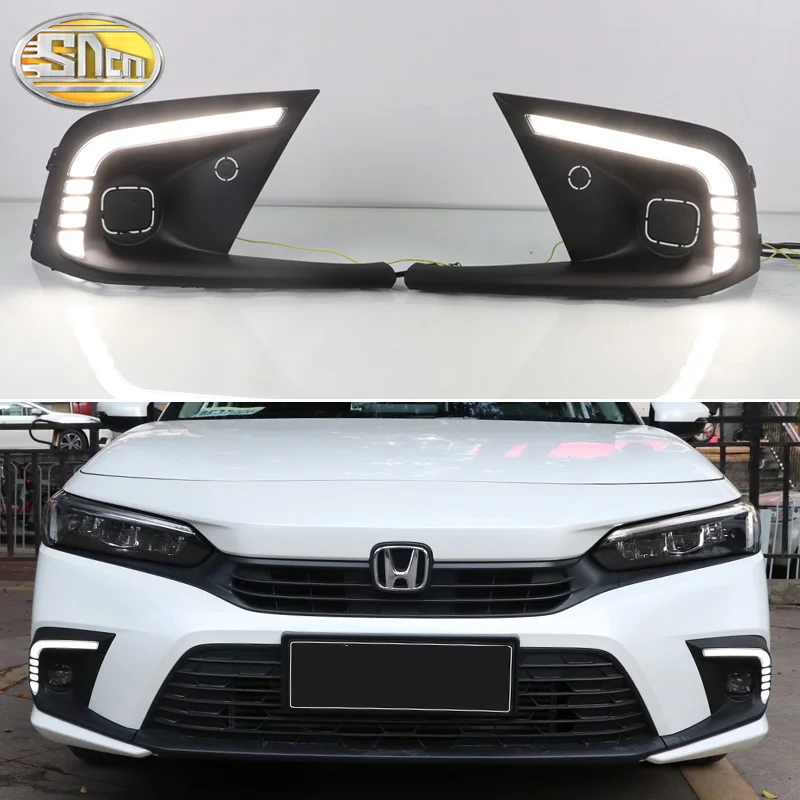

2PCS LED Daytime Running Light For Toyota Civic FE RS 2021-2023 Dynamic Turn Signal Relay Car 12V LED DRL Lamp Day Light