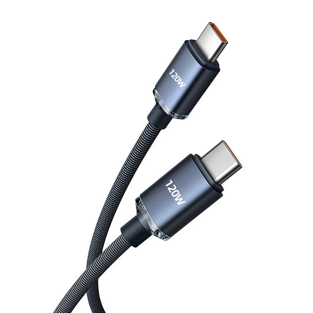 Cable PD tipo C de 120W, Cable de carga rápida de 0,25 M/1M/1,5 M/2M, Cable de datos de teléfono USB C, carga rápida para iPhone 17 Xiaomi Samsung Huawei