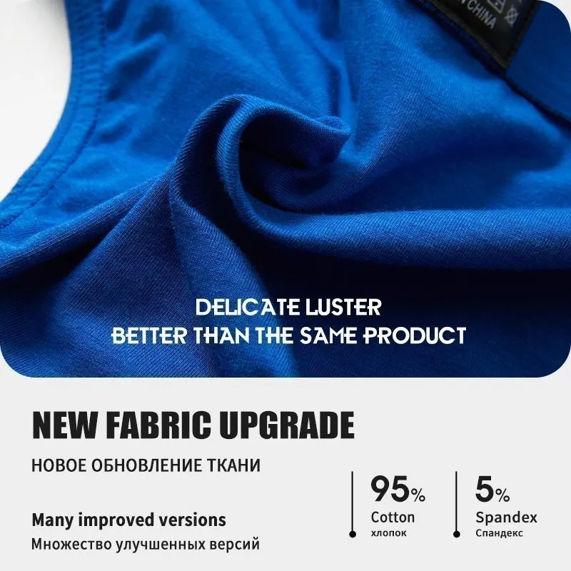 6Pcs/lot Cotton Breathable Men Underwear Mens Briefs Male Large Size Comfortable Solid Color Underpants Fashion Man Panties
